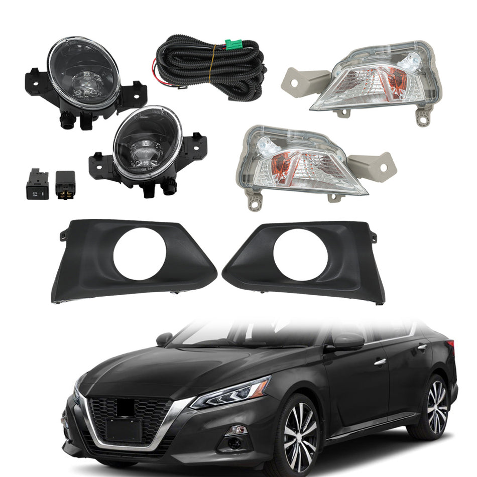 Labwork Front Turn Signal Lights+Bumper LED Fog Lamp For Nissan Altima 2019-2021