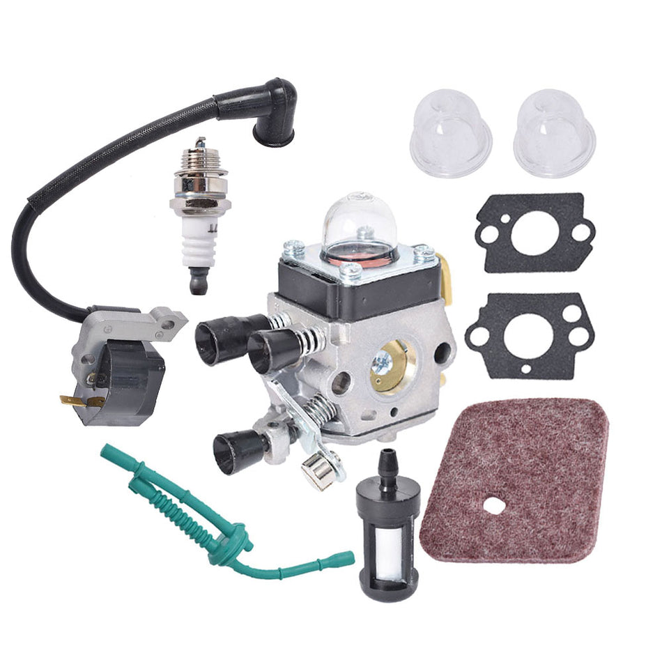 Carburetor Kit Fit For FS45 FS55 FS38 FS46 FS55R KM55 With Ignition Coil