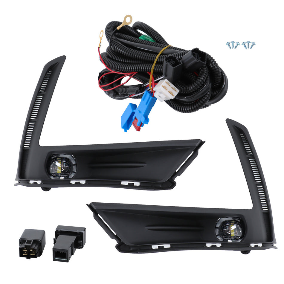 Labwork Front LED Fog Lights Lamp For 2023-2024 Honda CRV CR-V Switch Wire Bezel
