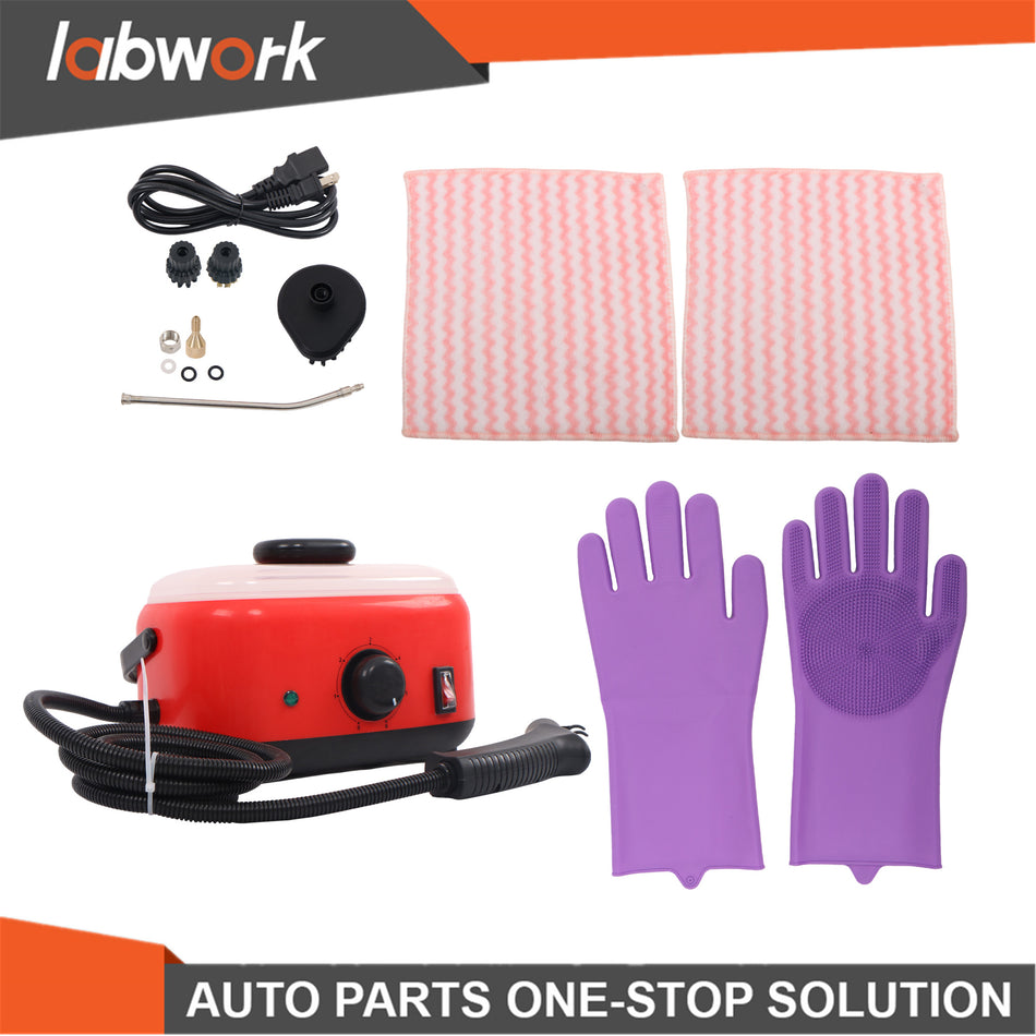 Labwork Commercial Steam Cleaner 2500W/110V-Garage Floor & Machinery Use Red
