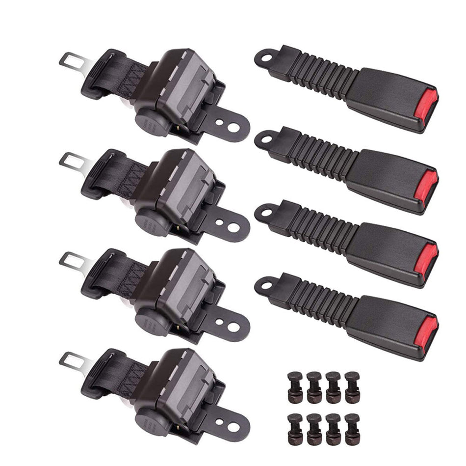 New Golf Cart Seat Belts Lap Set Retractable For EZGO/Yamaha/Club Car 4 Sets