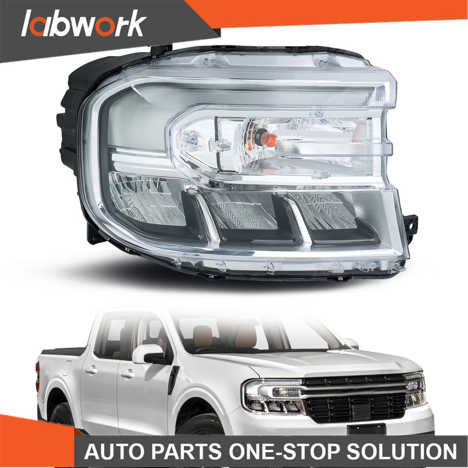 Labwork LED Headlight W/LED DRL For 2022-2024 Ford Maverick Lariat Chrome Right
