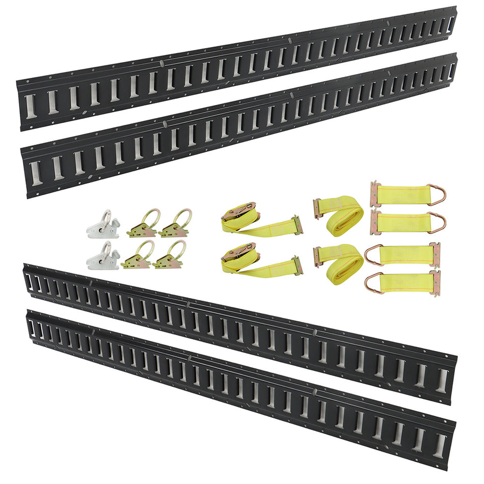 Labwork Track Rail Tie-Down Kit With Accessories Etrack System Starter Kit 18pcs