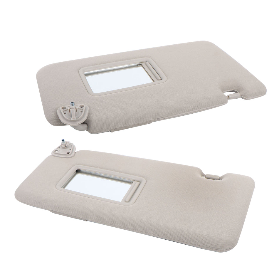 Labwork Left+Right Sun Visors Shade Gray For 2007-2012 Nissan Versa W/ Mirror