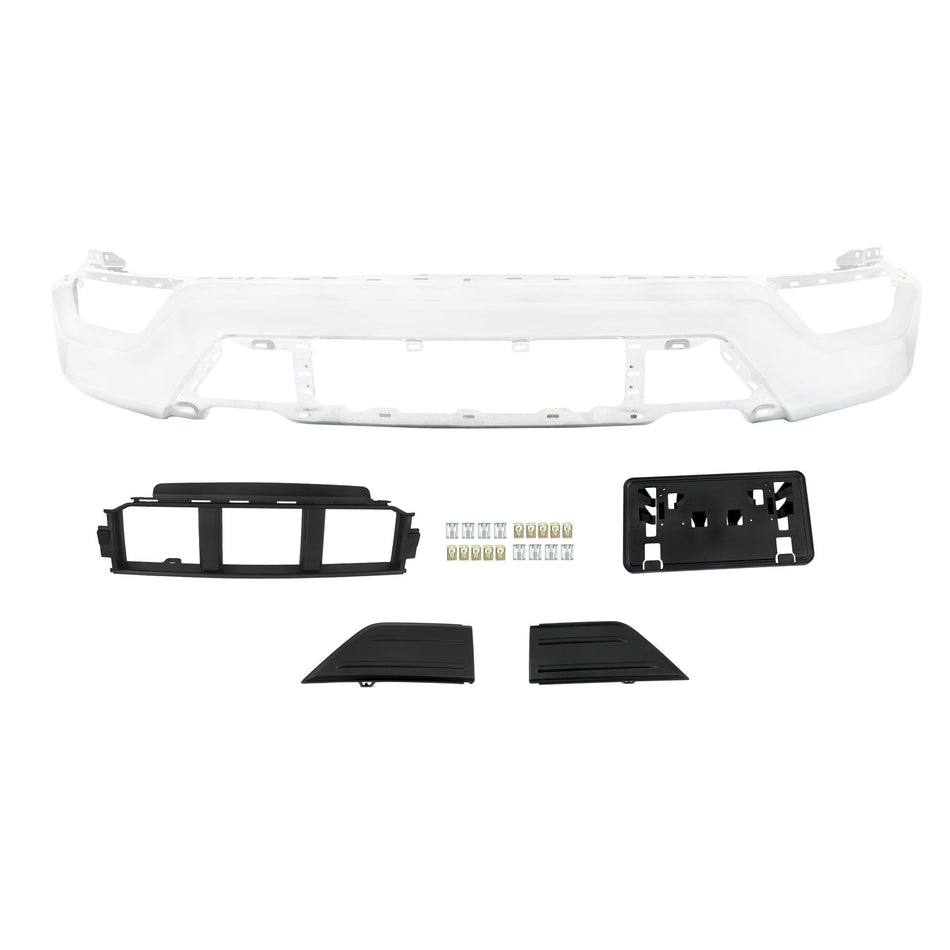 Labwork For Ford F150 2021-23 W/o Sensor Hole Front Bumper Face Bar Chrome 5PCS