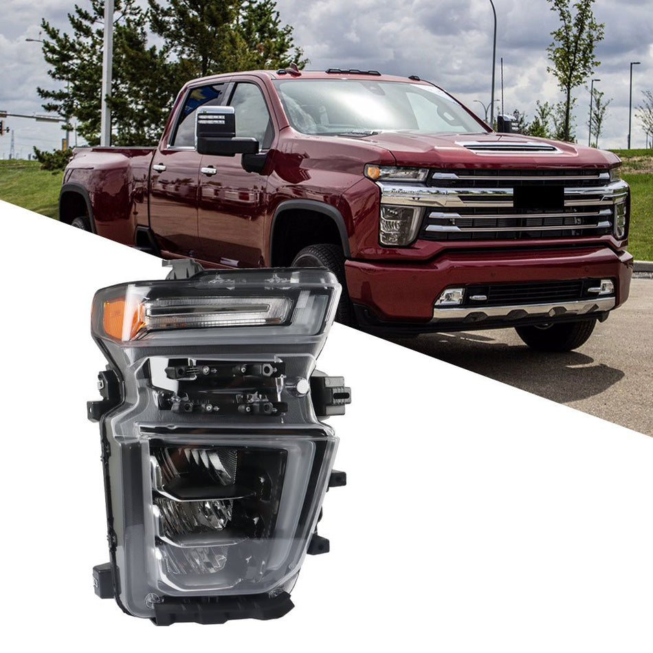 Labwork Headlight For Silverado 2500/3500HD 2020-2023 LED Right Side Clear Lens