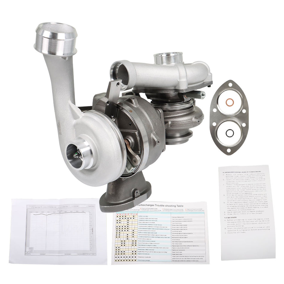 Labwork High & Low Pressure Turbos For 2008-2010 Ford F250 F350 Super Duty 6.4L