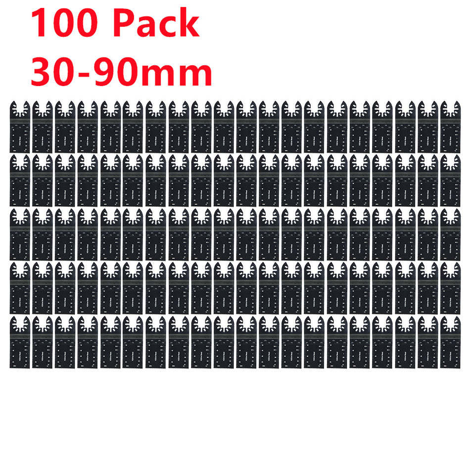 100 Piece Professional Universal 30-90mm Quick Release Oscillating Tool Blades