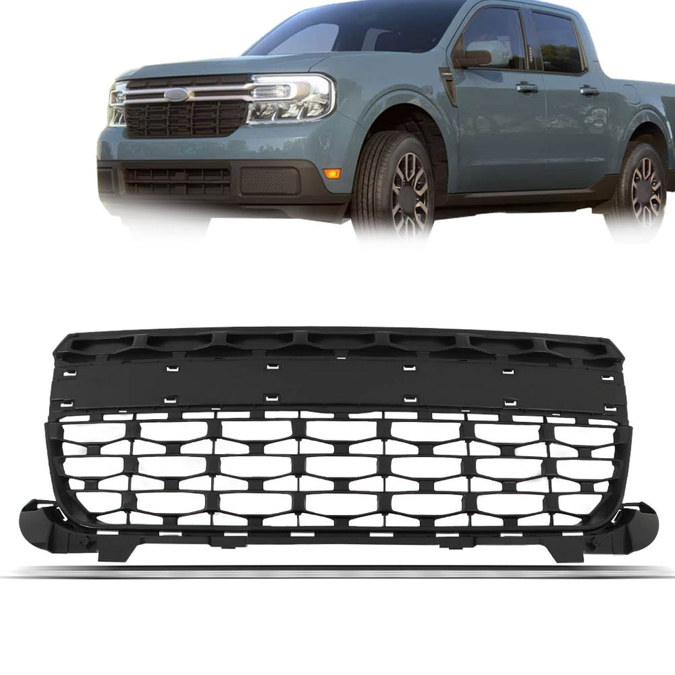 Labwork Front Grille Grill Assembly Matte Black For 2022-2023 Ford Maverick