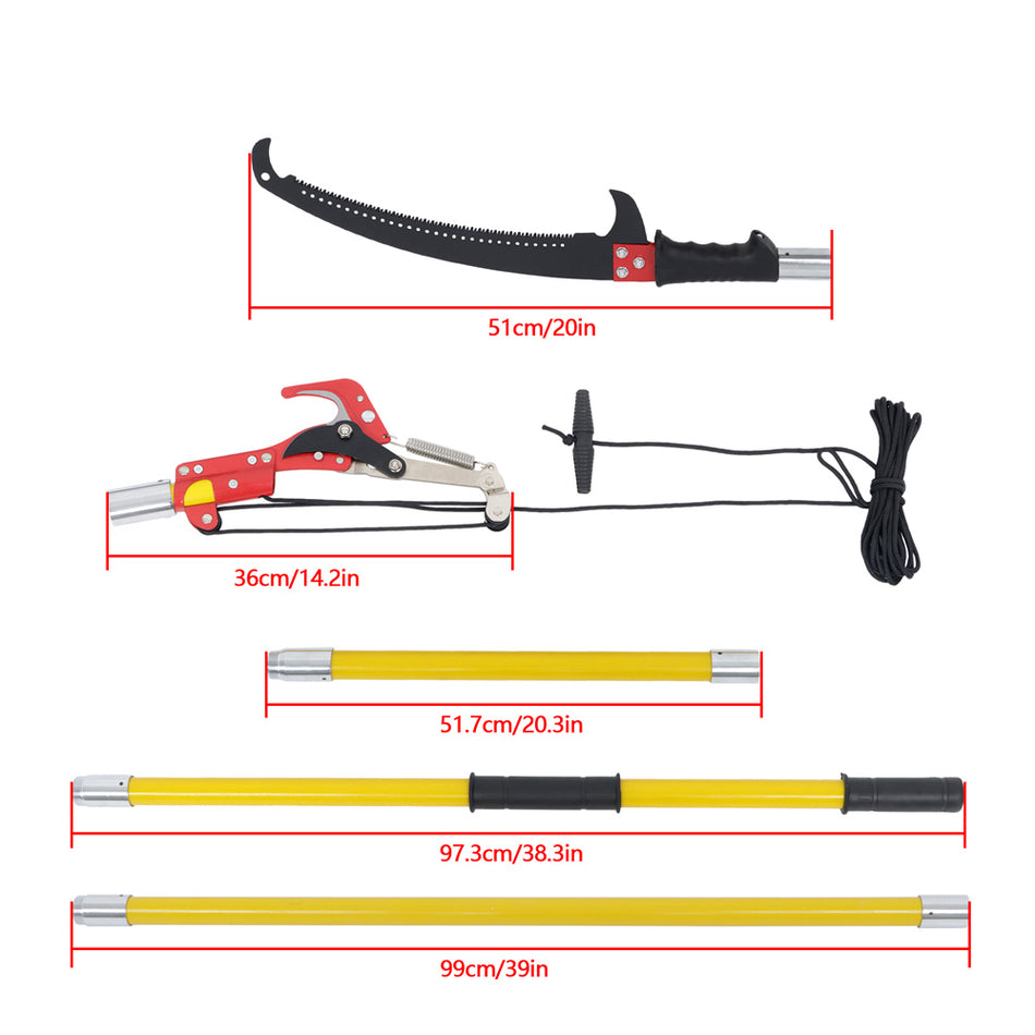 27 Feet Manual Branches Pruning Saw Trimmer For Garden Tools Tree Pole Pruner