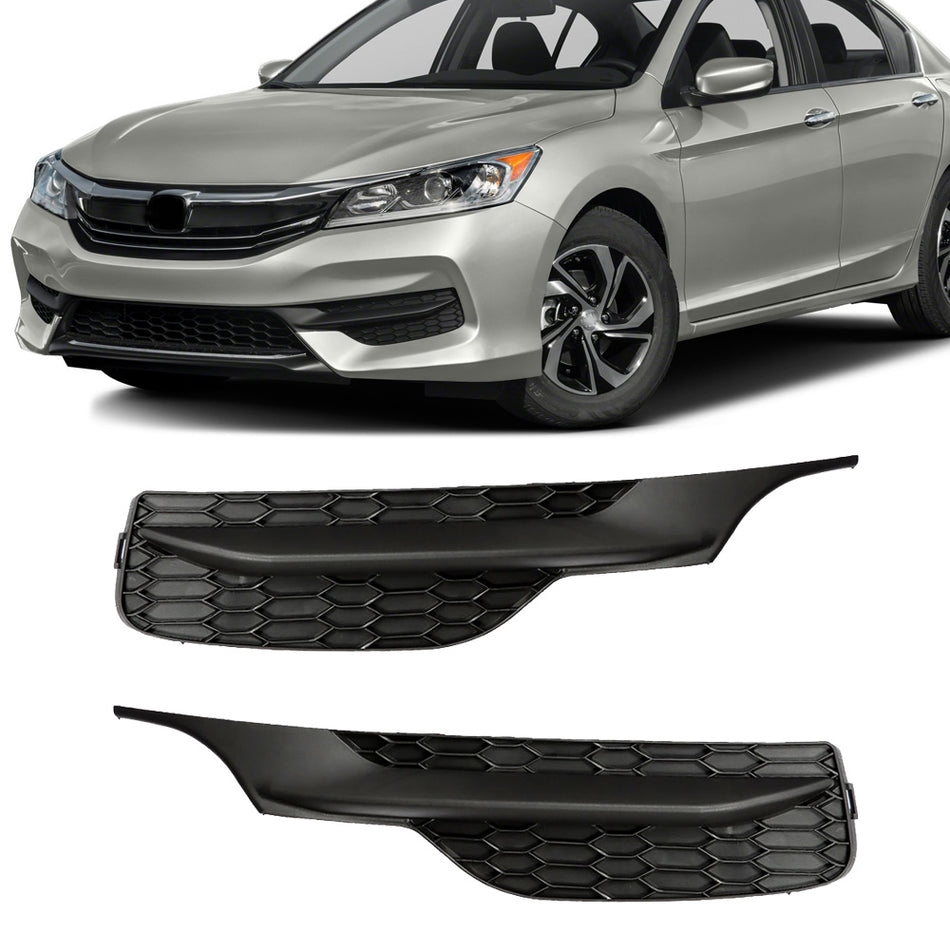 Labwork Right+Left Front Fog Light Lamp Cover Bezel For Honda Accord 2016-2017