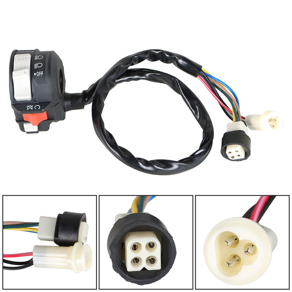 For Yamaha MOTO-4 YFM 225 250 350 Left Handlebar Kill Switch Start Off Headlight