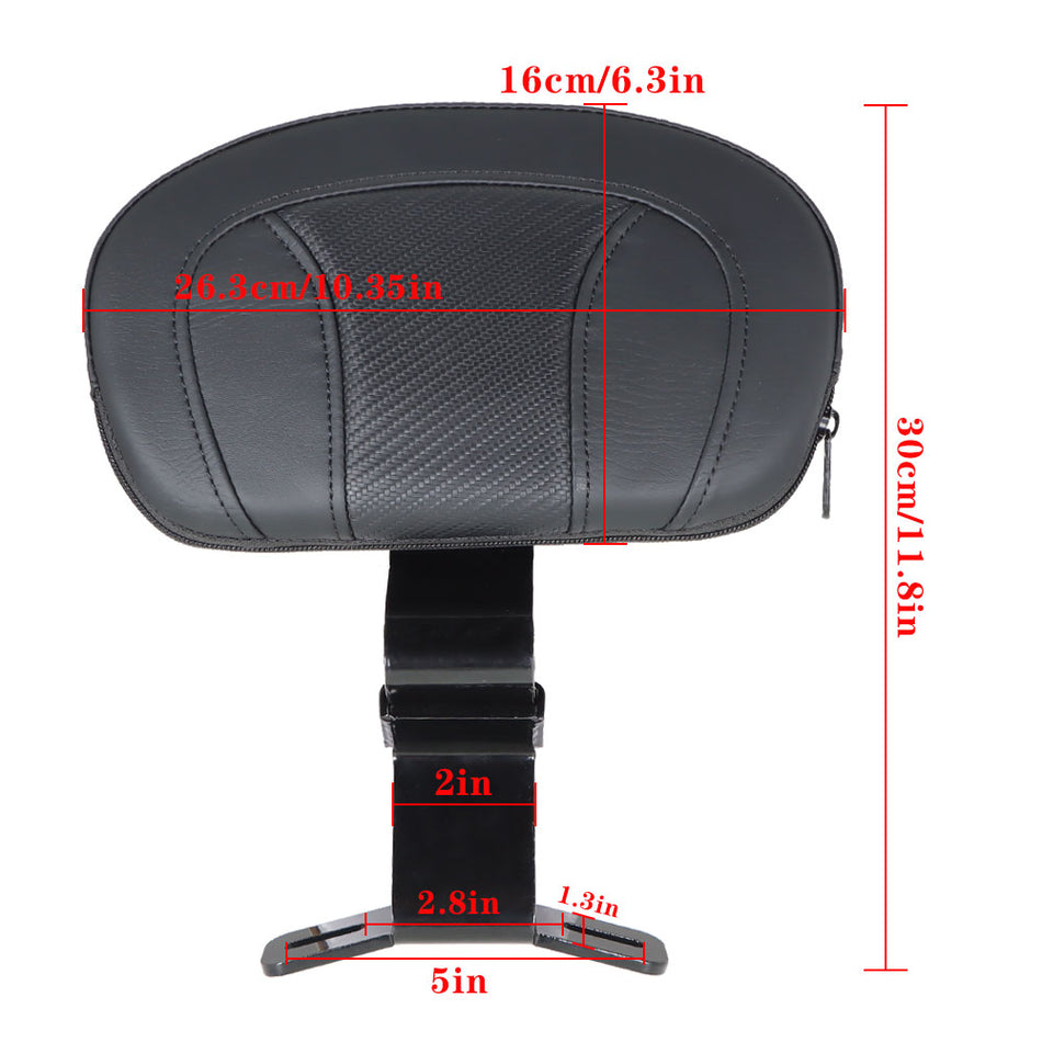 PU Leather Front Driver Rider Backrest For Touring CVO Electra Road Street Glide