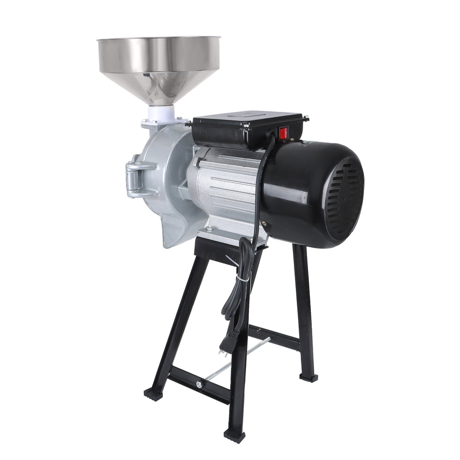 Electric Dry+Wet Grain Mill Grinder 1500W Corn Wheat Cereal Mill W/ Funnel 110V