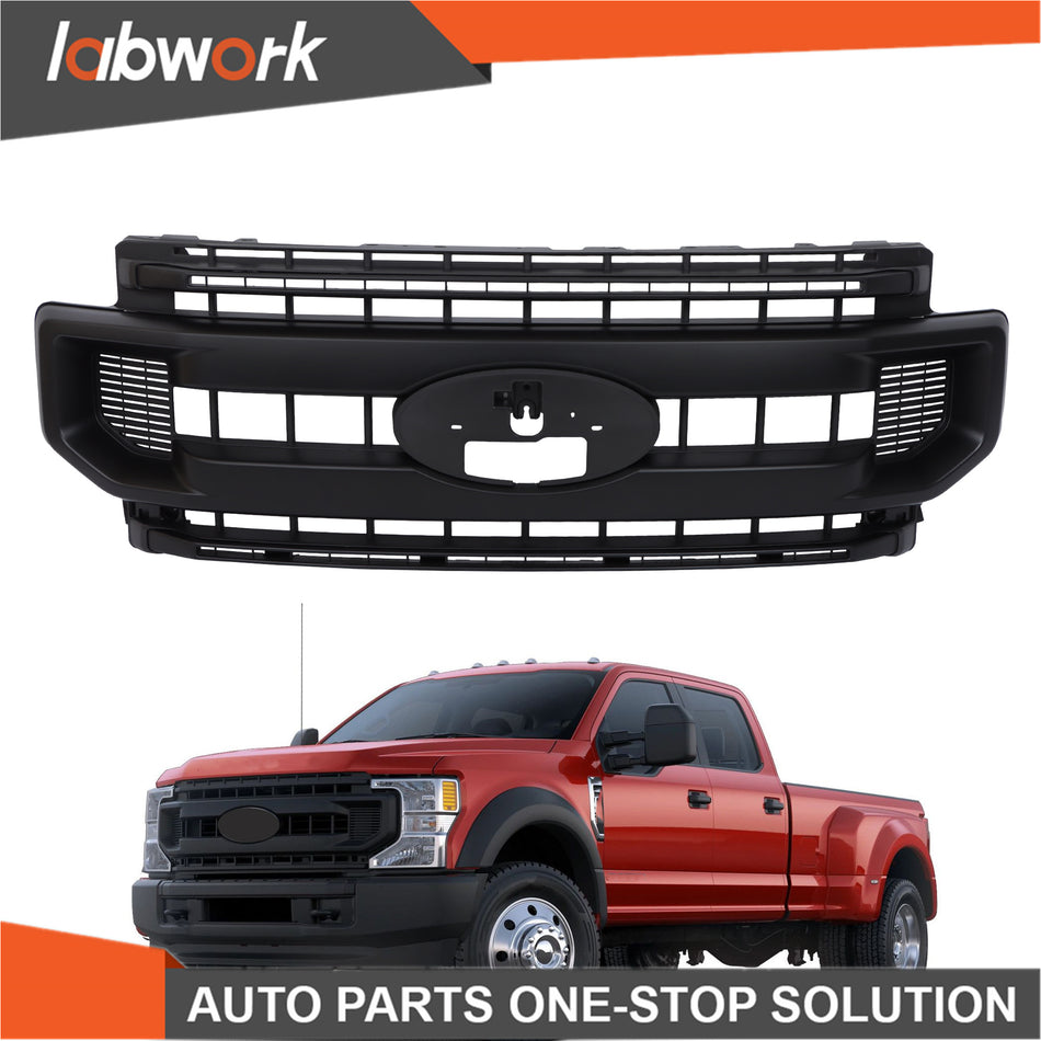 Labwork Front Bumper Grille Matte Black For Ford F250 XL/XLT 2020 2021 2022