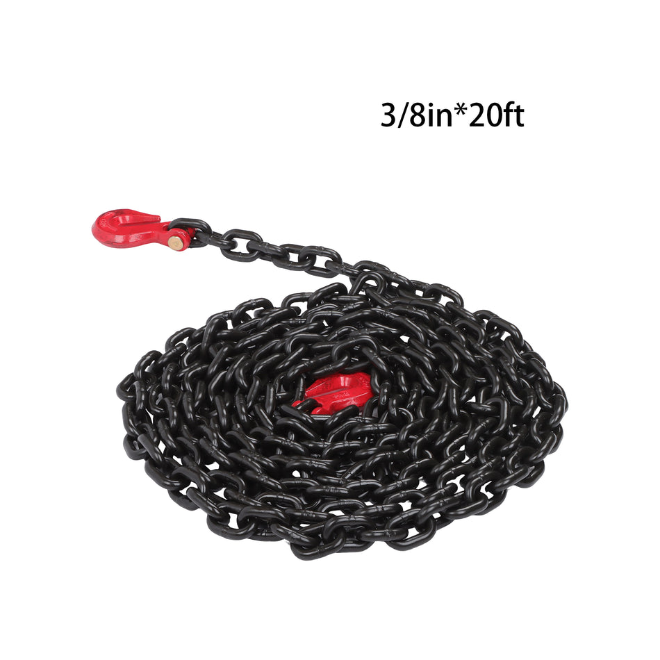 Transport Bundle Chain Steel Black+Red 7100lbs G80 3/8in*20ft