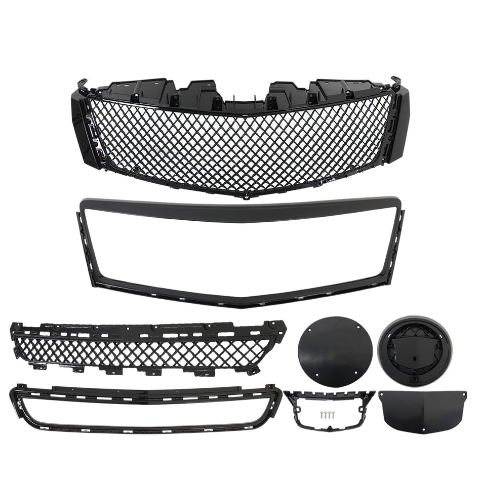 Labwork Front Upper Lower Grille + Outer Frame For 2013-2017 Cadillac XTS