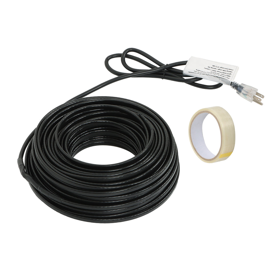 140 Feet Heat Tape 120V 60HZ Heat Cable 8W/FT Roof Heat Cable Snow De-icing Kit