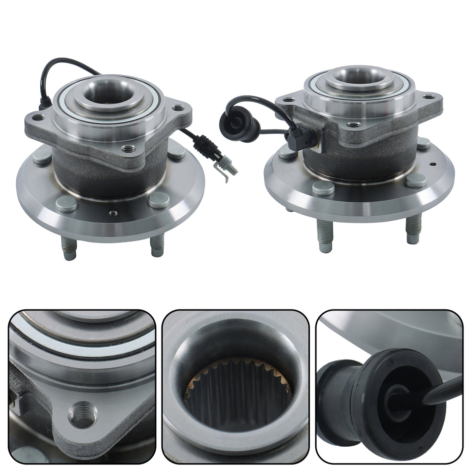Labwork Rear Wheel Bearing Hub Assembly w/ ABS Pair For Chevy Equinox Saturn Vue