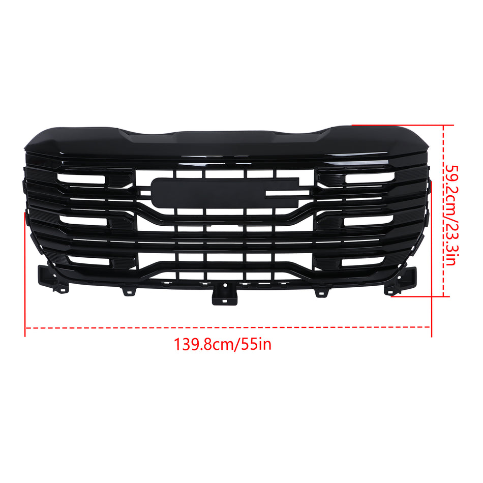 Labwork Front Grille Assembly Gloss Black For 2022-2024 GMC Sierra 1500 AT4/AT4X