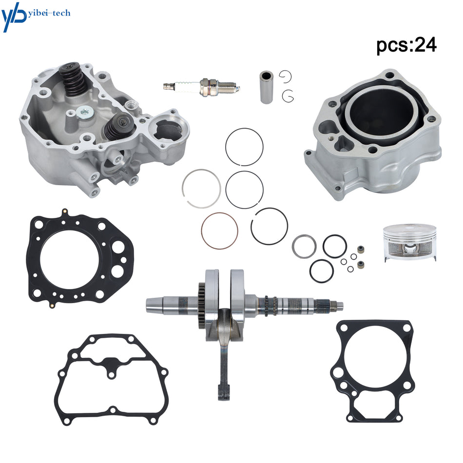For Honda TRX420 Cylinder Head+Crankshaft+Cylinder Rebuild Kit ATV 12200-HP7-A01
