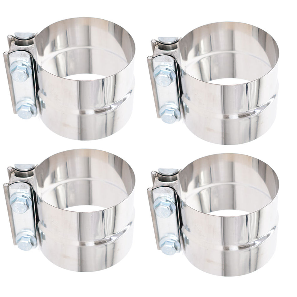 Labwork Stainless Exhaust Band Clamp Step Clamps For Muffler 4PC 2.5" New