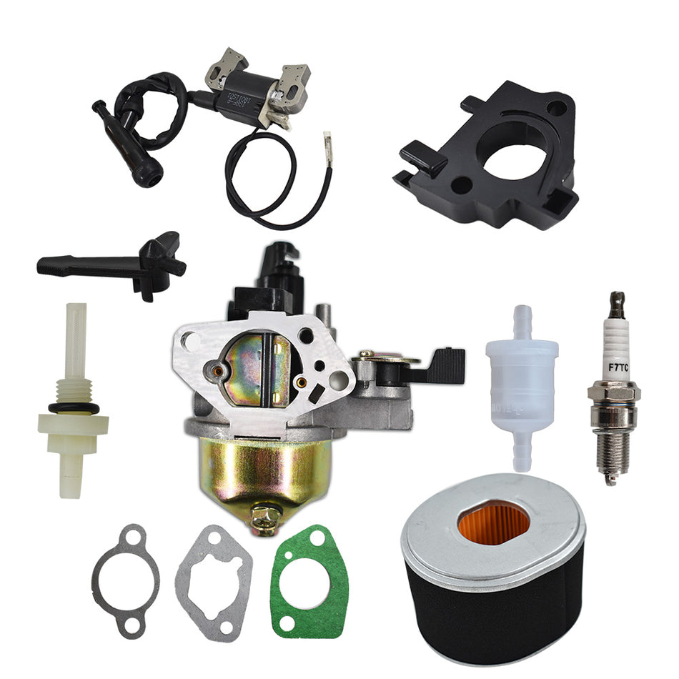 Carburetor Kit For Honda W/Ignition Coil Spark Plug And Air Filter 16100-ZF6-V00