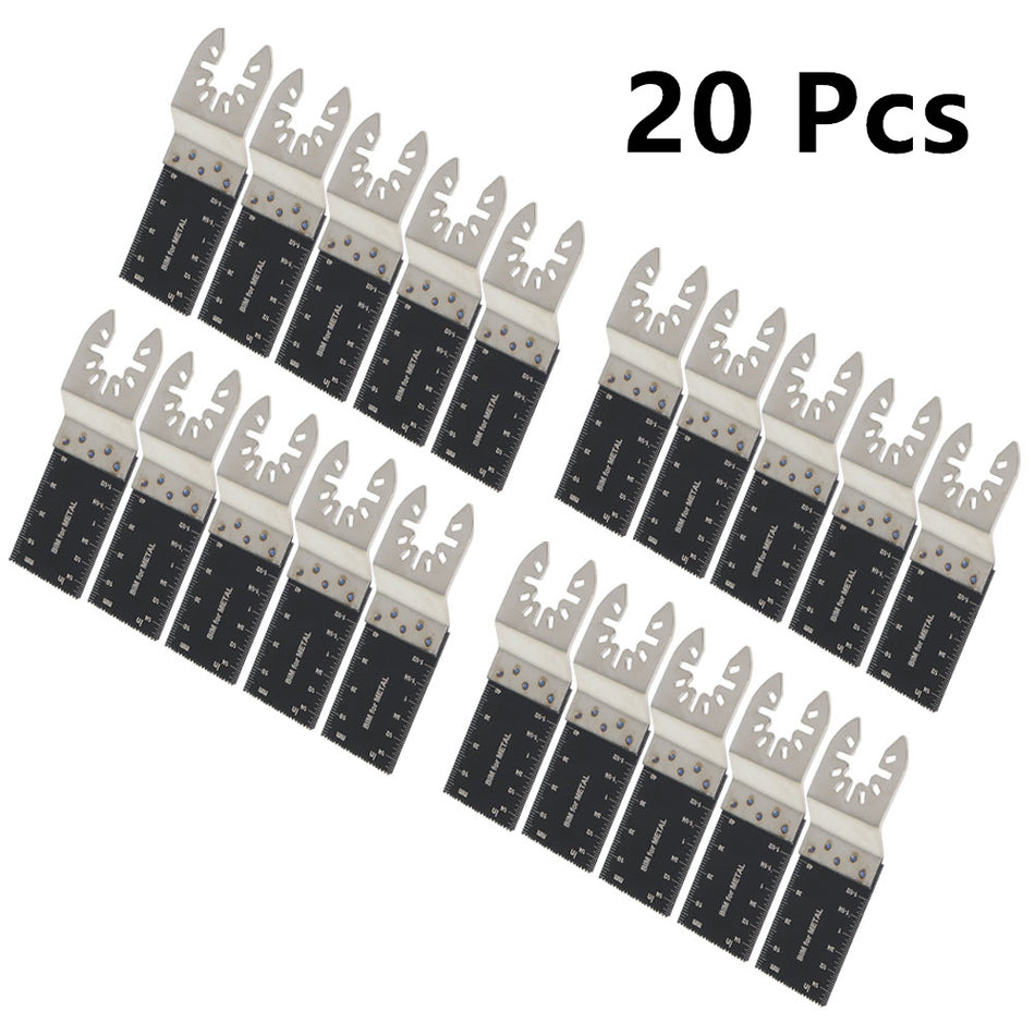 20 Piece 35-89mm Metal Black Quick Release Oscillating Saw Blades New