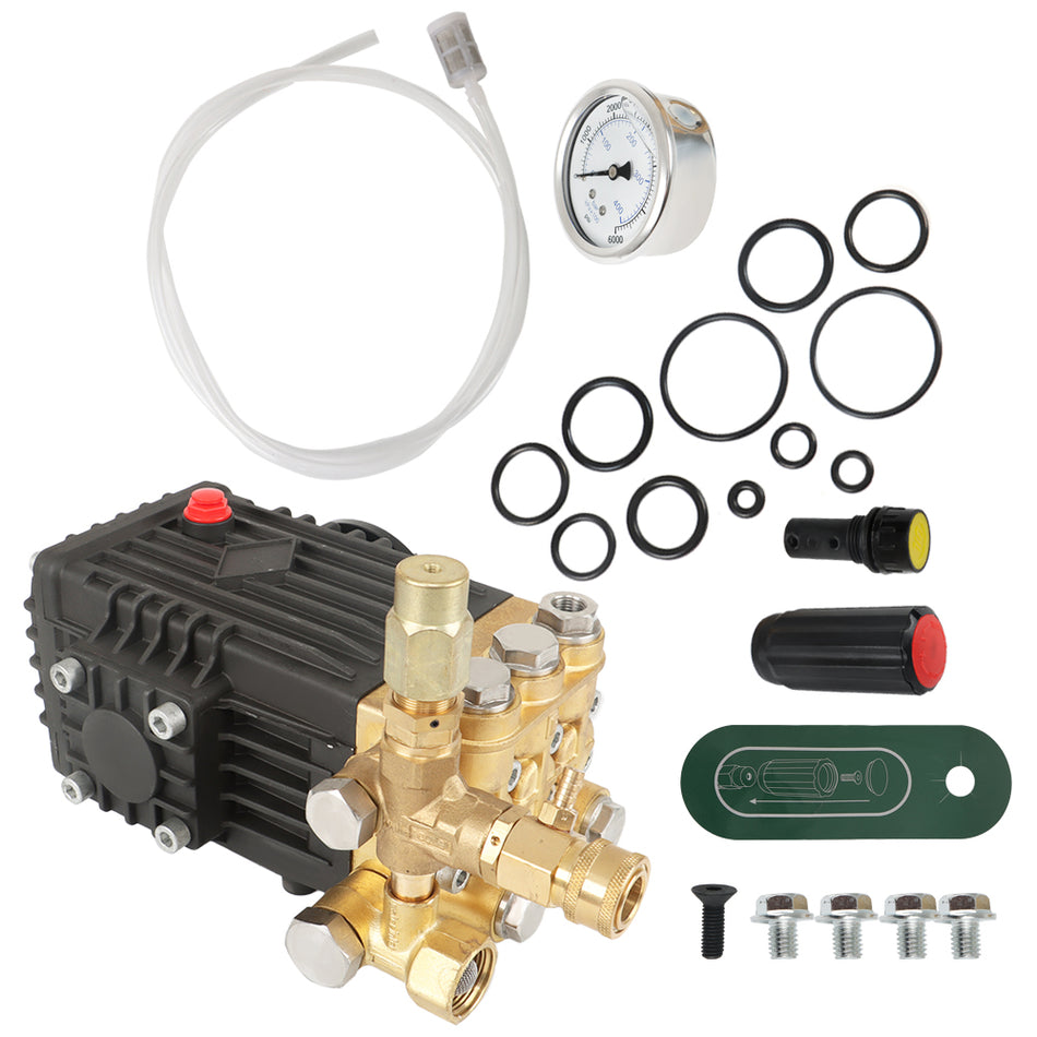 3600 PSI 4.9 GPM Pressure Power Washer Pump 24 mm Solid Shaft Belt Drive