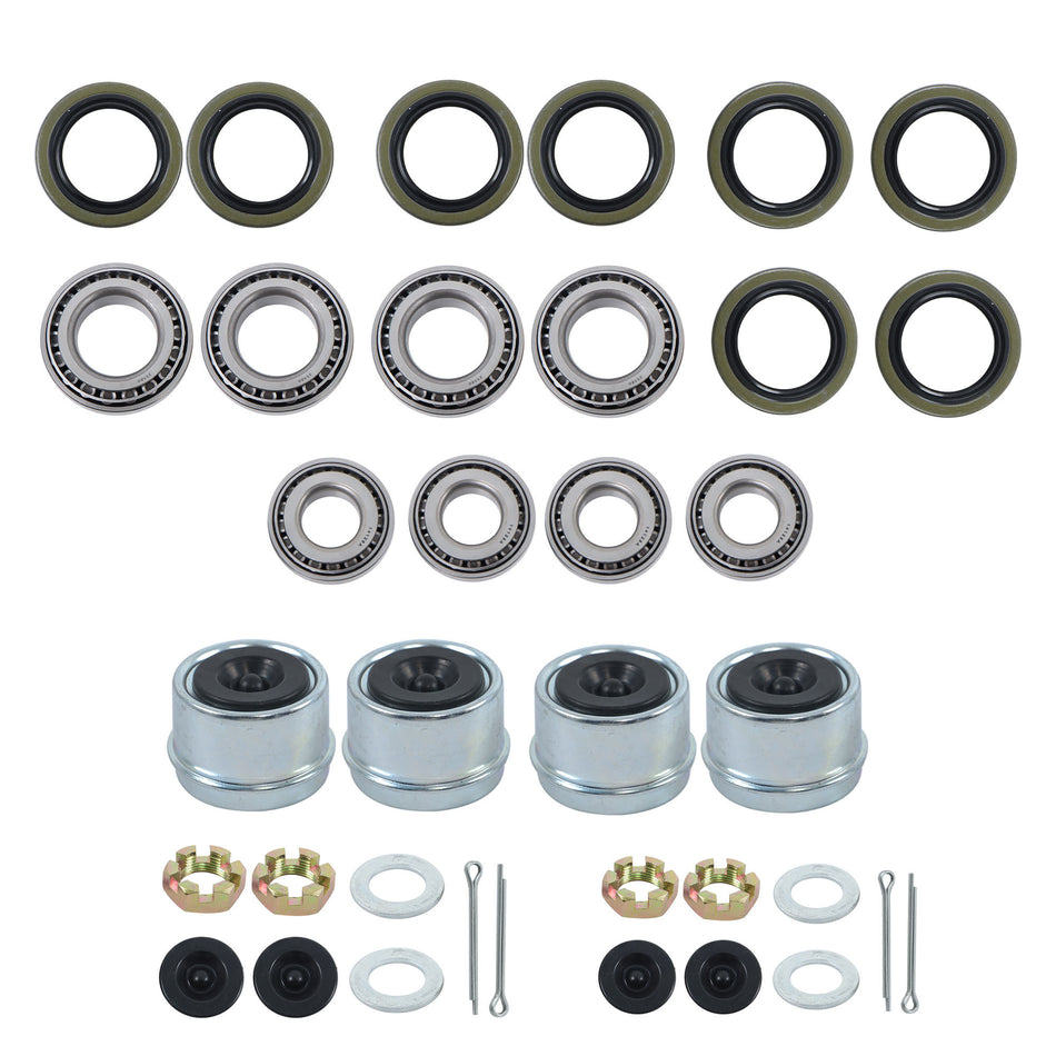 Labwork 4Sets Trailer Hub Wheel Bearing Kit For 5200-7000lbs Axles 25580 14125A