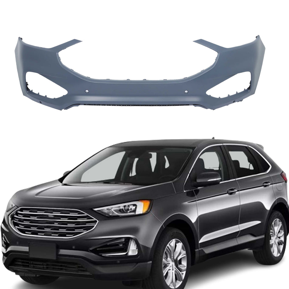 Labwork Front Bumper Cover Fit For 2019-2024 Ford Edge W/ 4 Sensor Holes Primed