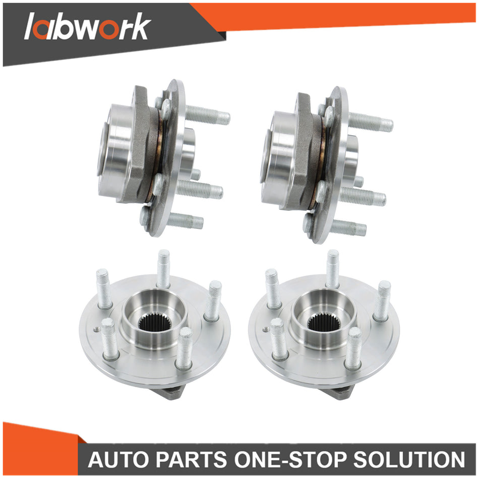 Labwork Front And Rear LH& RH 4 Pcs Wheel Hub Bearing 2008-2013 For Cadillac CTS