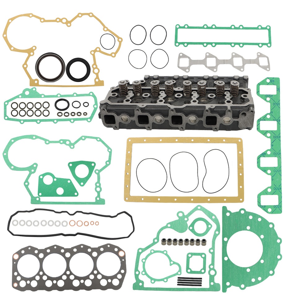 Complete Cylinder Head Assembly & Full Gasket Set For Mitsubishi S4S Engine US