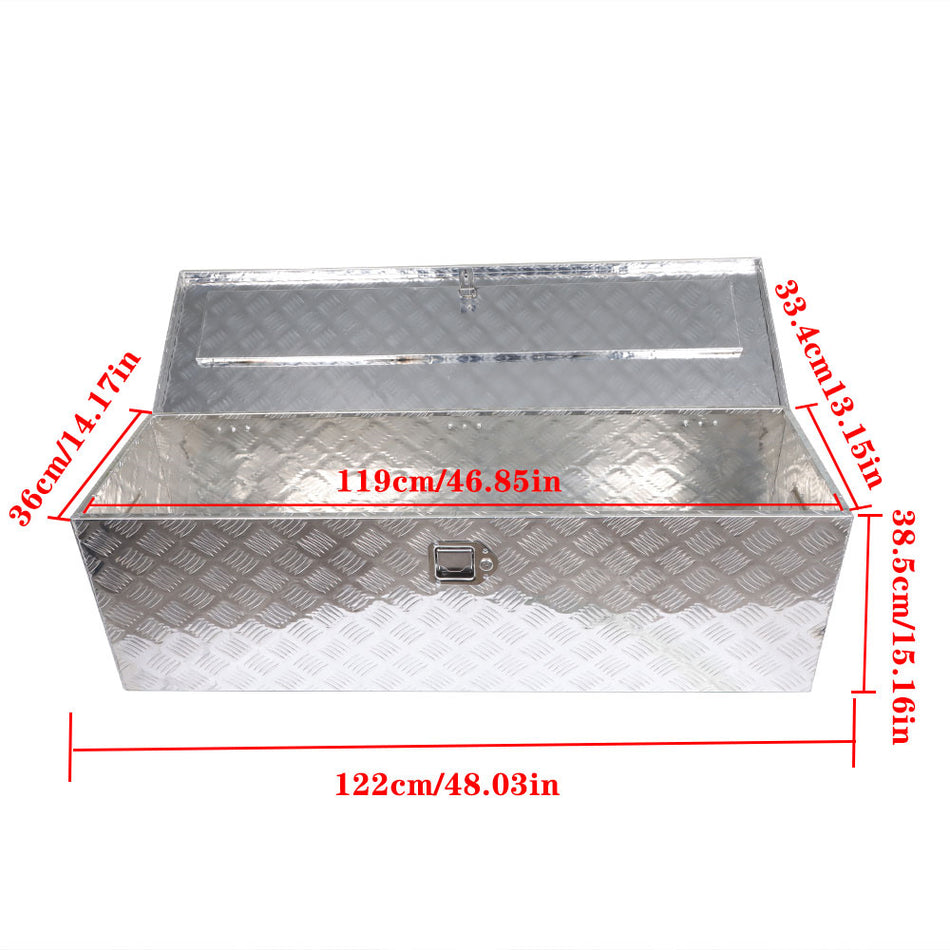 Labwork 49X15X15 Aluminum Heavy Duty Truck Bed Storage Tool Box w/Lock+Keys