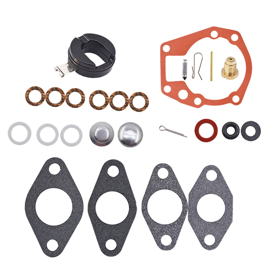Carburetor Kit & Float For Johnson Evinrude 3 4 5 5.5 6 7.5 10 HP 439071 383052