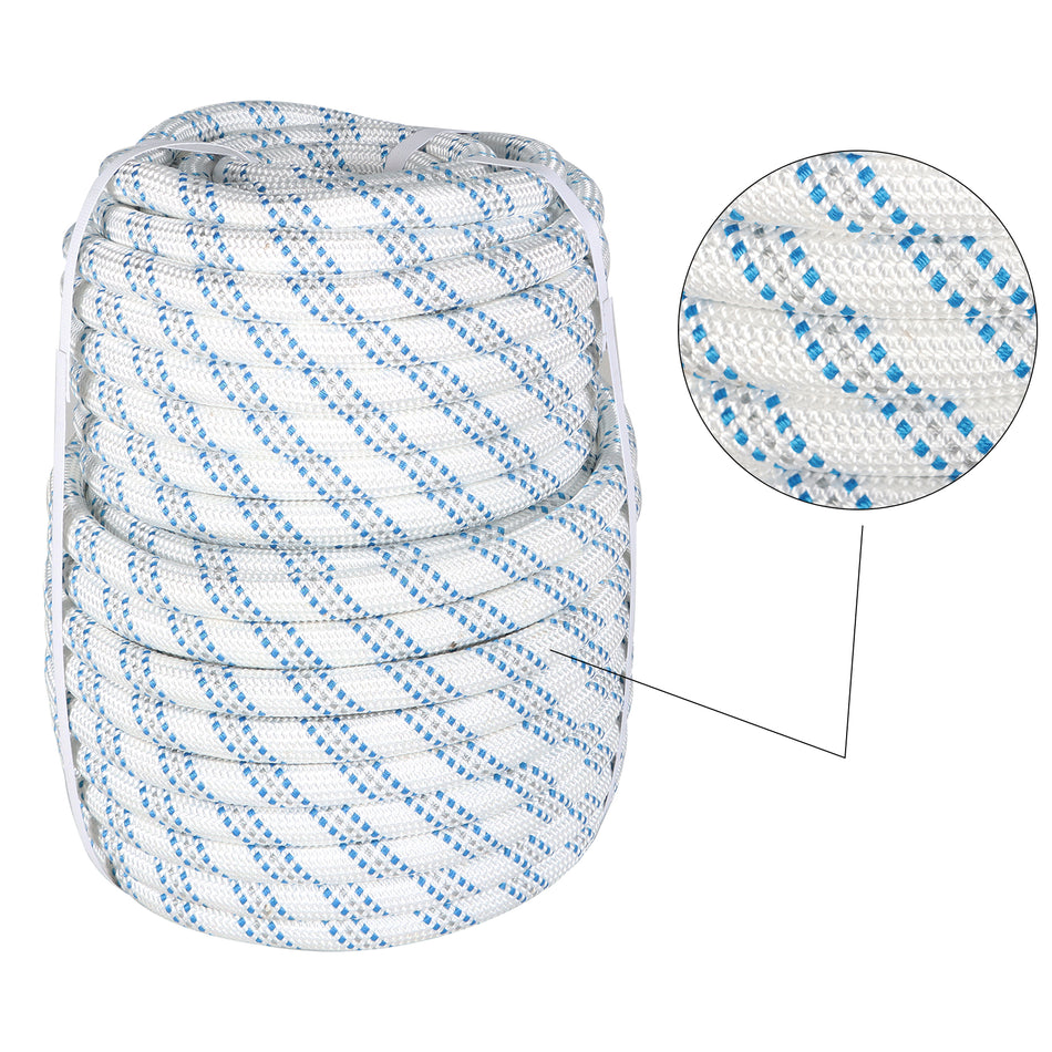 3/4"x150' Double Braid Polyester Rope Arborist Bull Rope Pulling Rigging Line