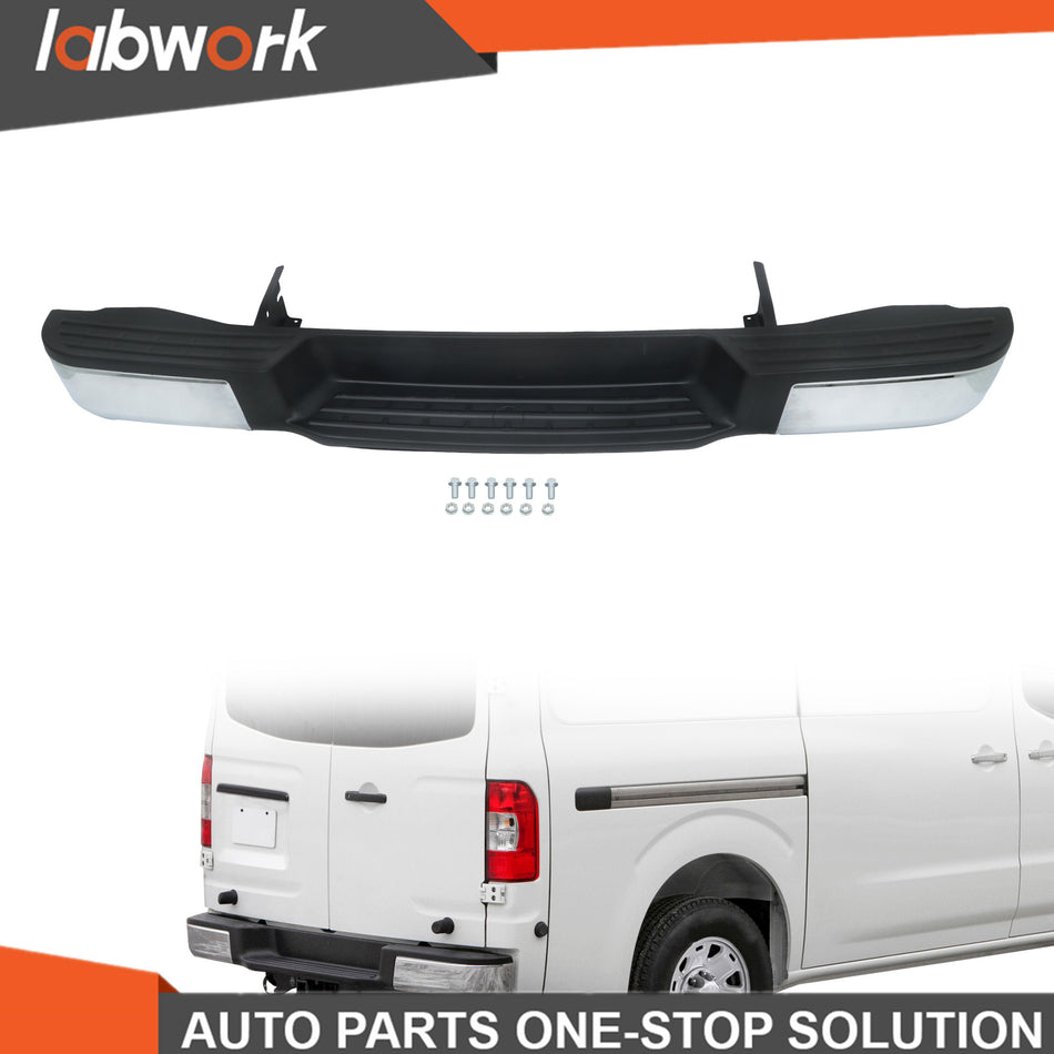 Labwork Rear Bumper Assembly For Nissan NV1500 NV2500 2012-2021 Chrome W/o Park
