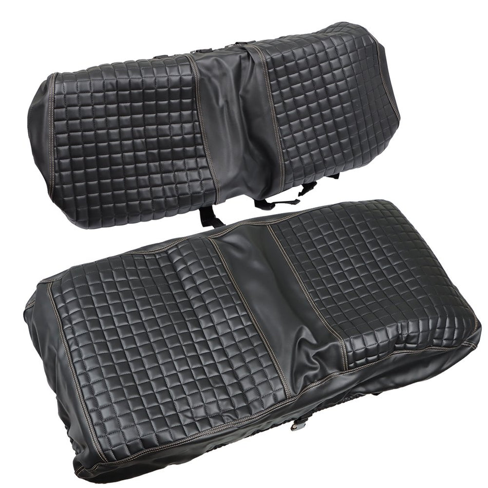 No Stapler Required Black Color Golf Cart Front Seat Cover Kit For Club Car DS