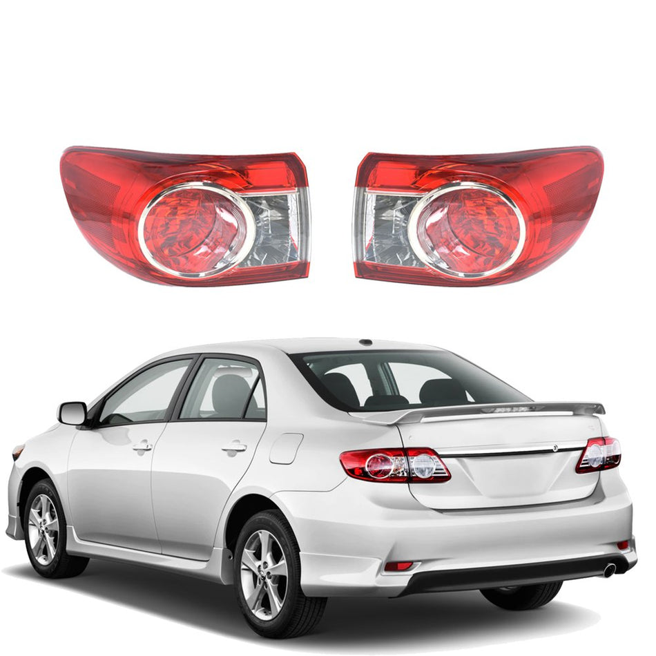 Labwork Passenger+Driver Side Outer Tail Light Lamp For Toyota Corolla 2011-2013