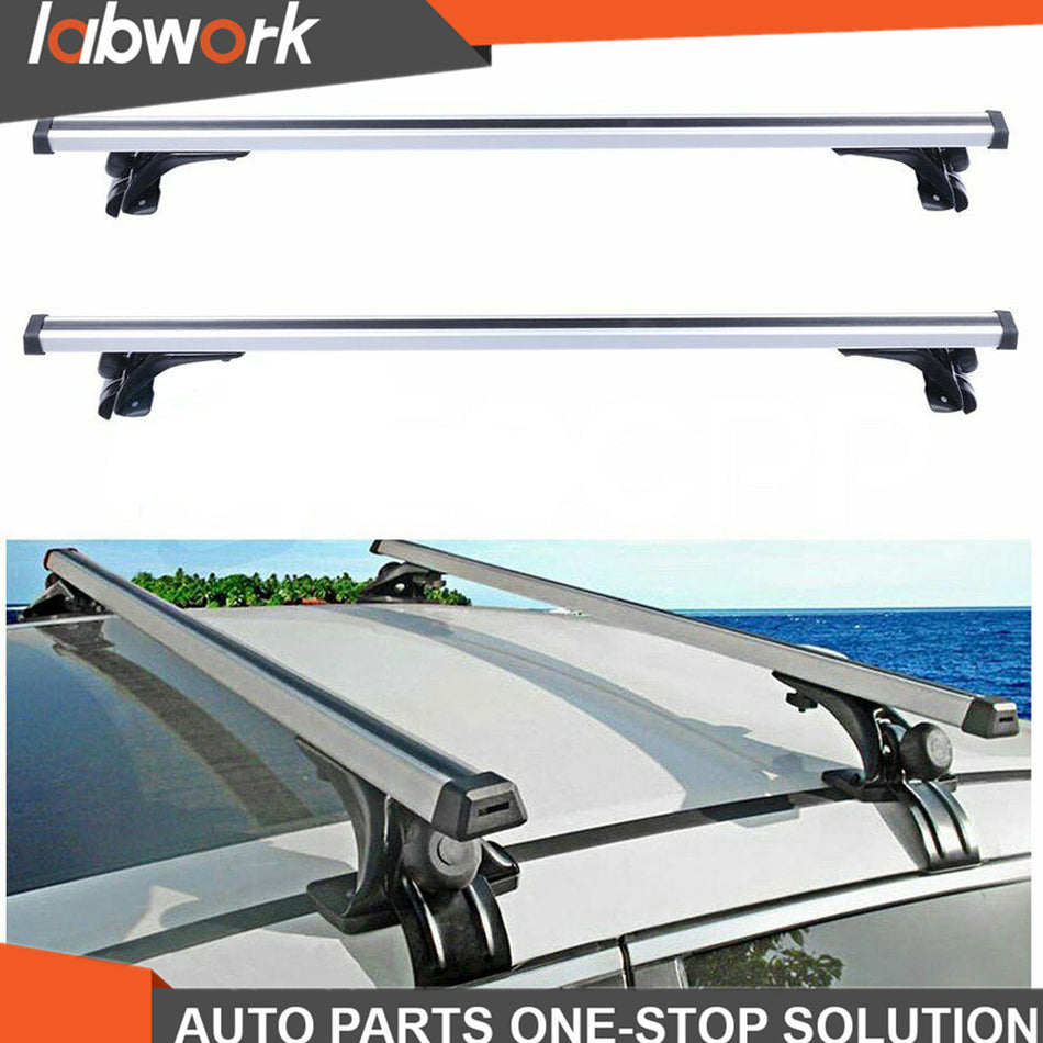 Labwork Roof Rack Cross Bar 48" Car Top Luggage Cargo Carrier w/ 3 Kinds Clamp