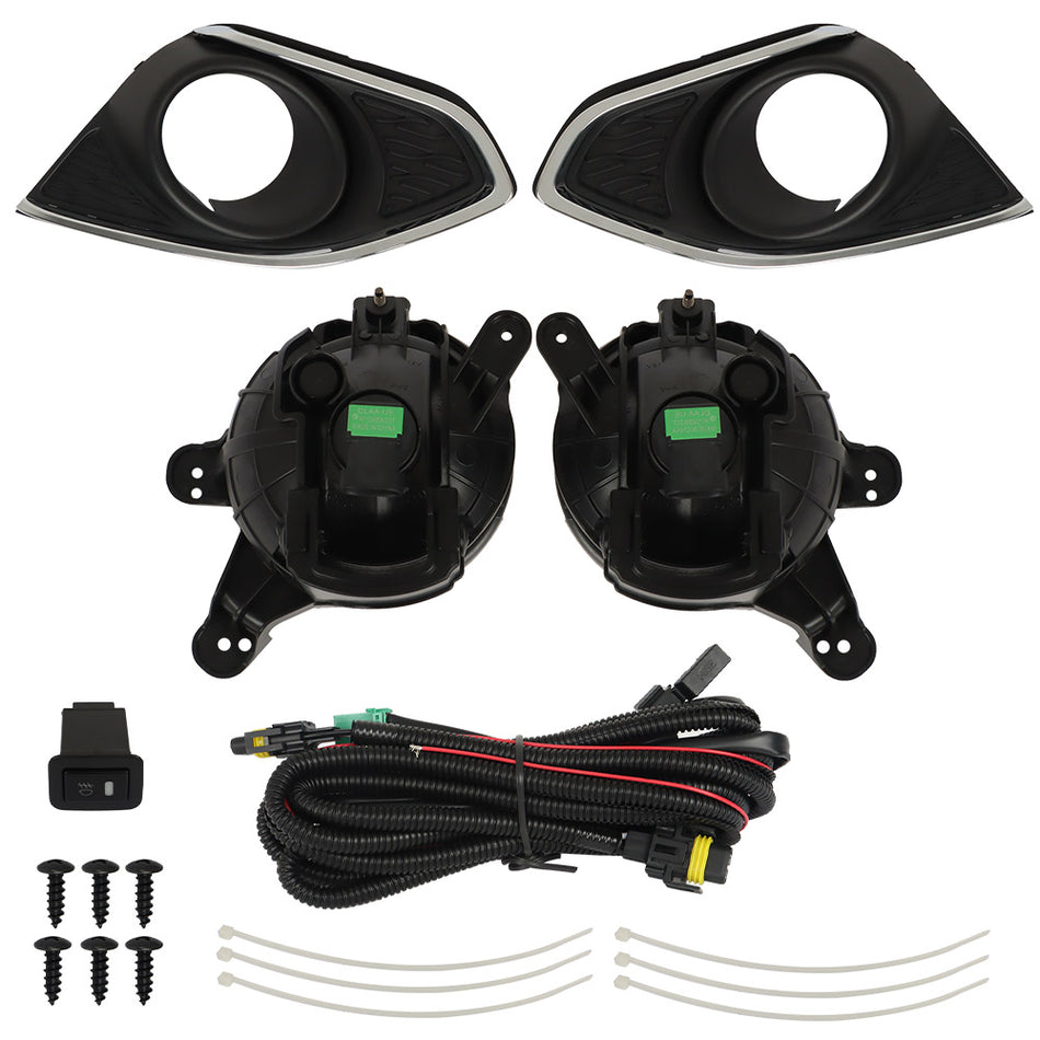 For 2013-2015 Chevy Spark Fog Lights Left+Right Side Bumper Driving Lamps Black