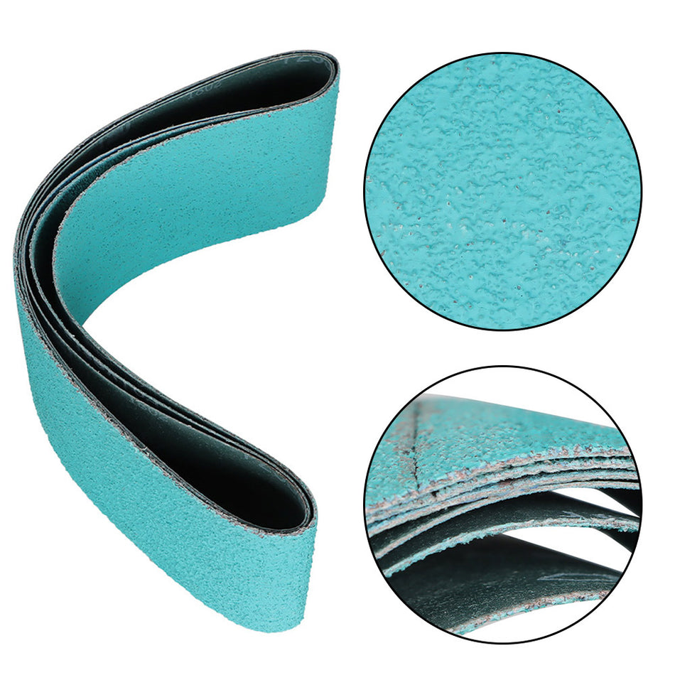 40,80,120 Grits 4In X 36In Sanding Belts Metal Grinding Zirconia Sandpaper 3 Pcs
