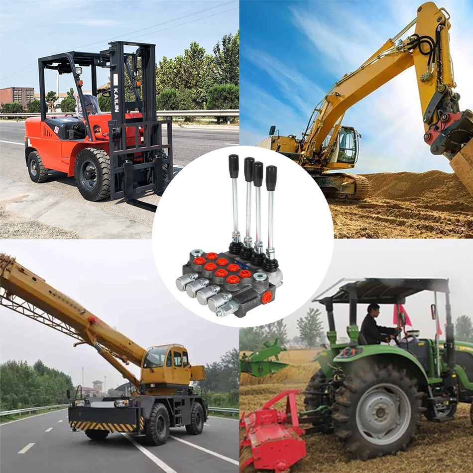 Double Acting Cylinder BSPP,Hydraulic Directional Control Valve 4 Spool 11gpm