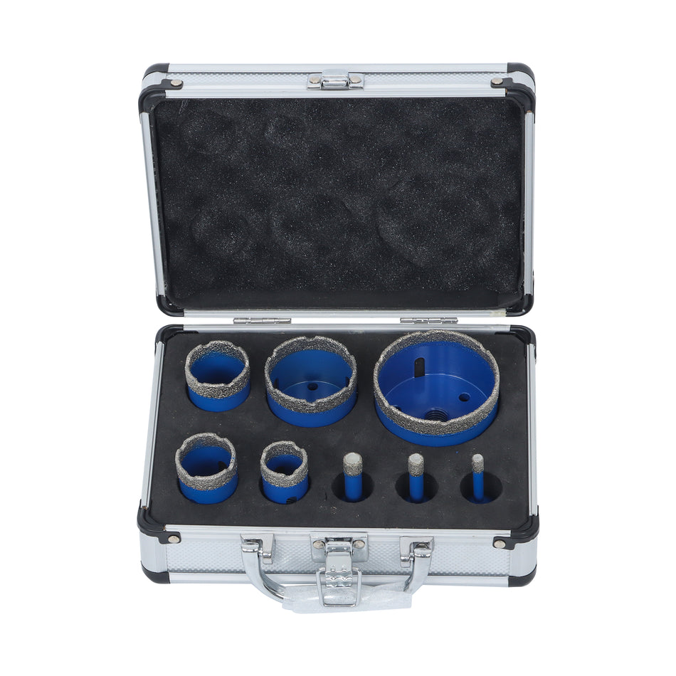 8-Pcs M14 Diamond Hole Saw Set 6-68mm for Tile, Porcelain, Marble, Granite