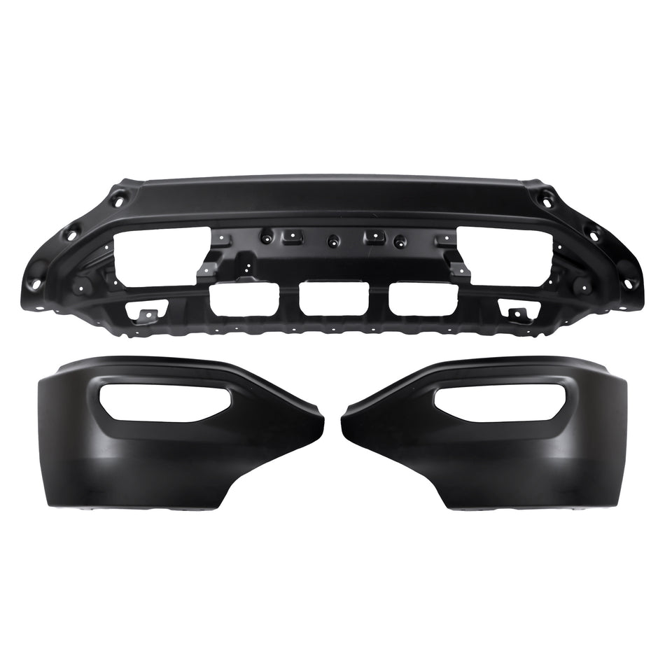 Labwork Split Steel Front Bumper W/o Sensors Holes For GMC Sierra 1500 2016-2018