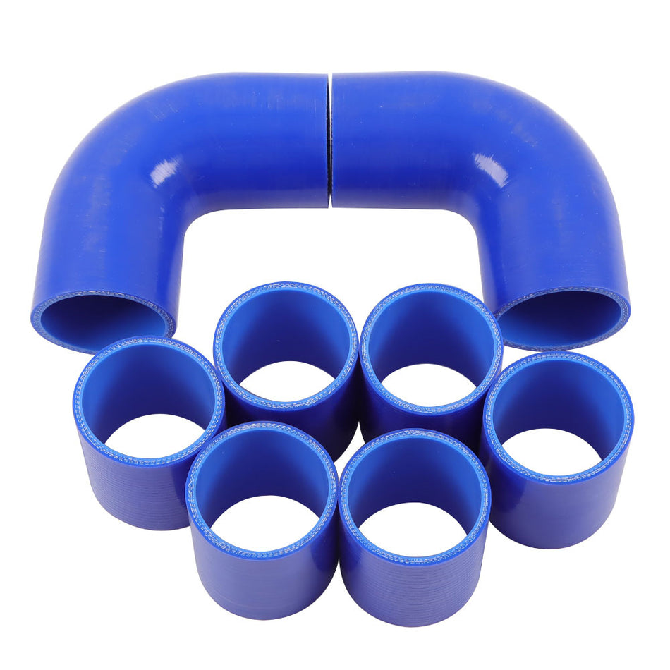 Labwork 2.5 Inch 64mm Aluminum Universal Intercooler Turbo Piping Pipe Kit