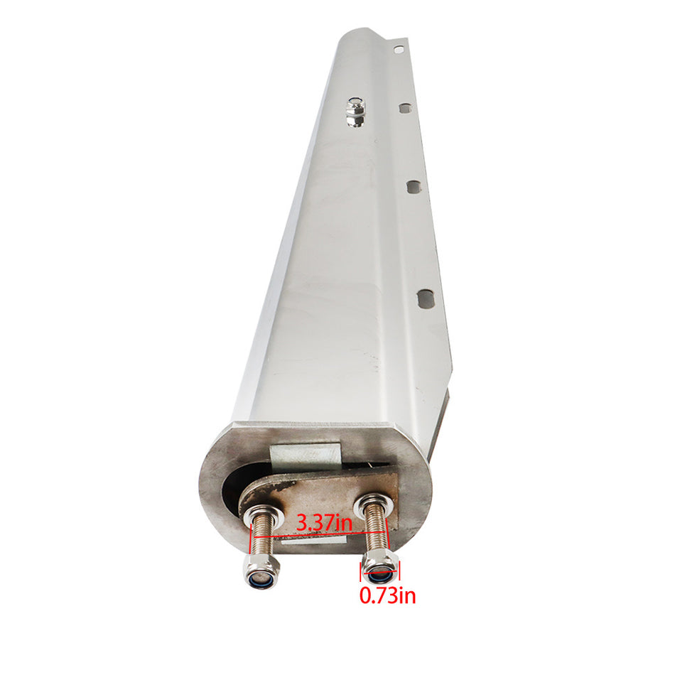 2-1/2" Bolt Semi Truck Tapered 30" Stainless Steel Straight Mud Flap Hanger 2PCS