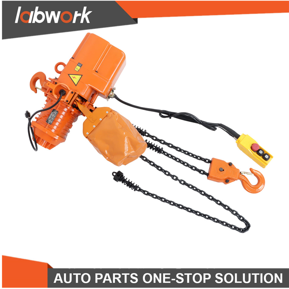 Labwork Electric Chain Hoist 1T/2200lbs 1.5m/5ft Wired Remote Control G80 Chain