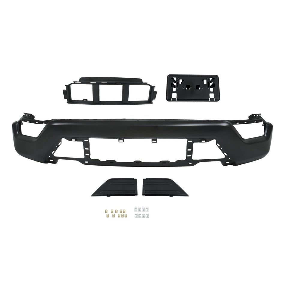 Labwork 5PCS For Ford F150 2021-23 Black W/o Sensor Hole Front Bumper Face Bar