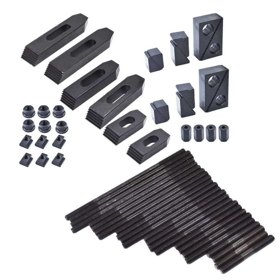 58 Piece 1/2 T-Slot Clamping Kit Mill Machinist Set W/3/8-16 Studs
